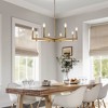 DORESshop 8-Light Gold Candle Pendant Light with Farmhouse and Industrial Flair for Dining Room, Kitchen Island, or Foyer - 4 of 4