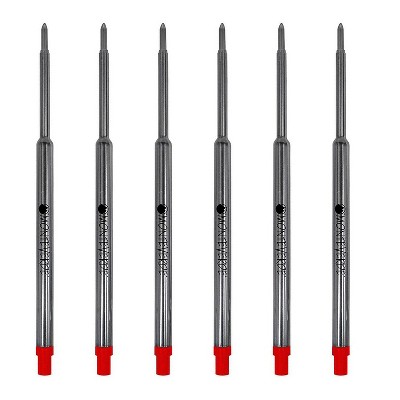 Monteverde Ballpoint Pen Refill Medium Point Red Ink 6 Pack (W133RD)