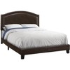 Monarch Specialties Bed, Queen Size, Bedroom, Upholstered, Brown Leather Look, Transitional - 4 of 4