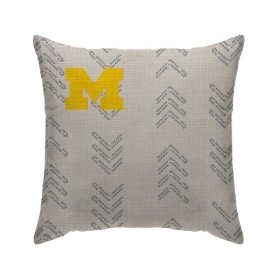 NCAA Michigan Wolverines Wordmark Decorative Throw Pillow