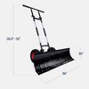 Best Choice Products 36in Hand Snow Pusher w/ 2 Wheels, Adjustable Handle, Blade Angle, Reflective Tape - Black - 2 of 4
