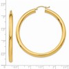 Black Bow Jewelry 4mm x 50mm 14k Yellow Gold Classic Round Hoop Earrings - 4 of 4