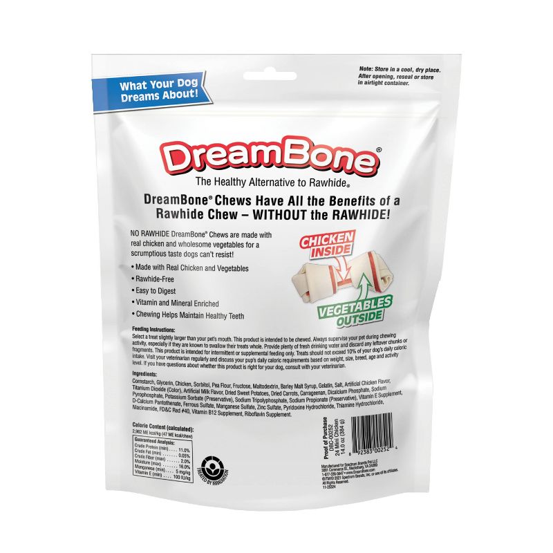 DreamBone Mini Bones with Chicken and Vegetable Flavor Dog Treats, 4 of 6