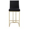 PAGED Bar Stools Set of 2, Modern Velvet Kitchen Stools with Sturdy Base, Upholstered Dining Chairs for Home Pub - 2 of 4