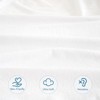Aoibox Queen Mattress Protector Waterproof Absorbent Fitted Sheet 18 Inch Deep Pocket Queen Size Terry Machine Washable Cover - 2 of 4