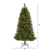 Nearly Natural 6-ft Aberdeen Spruce Artificial Christmas Tree with 350 Clear LED Lights, Pine Cones and Red Berries - 2 of 4