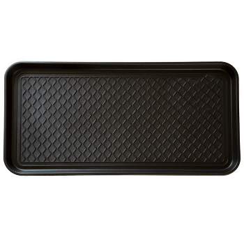 Set of 3 Square Boot Tray, Akamino Plastic Utility Shoe Mat Tray for  Entryway Indoor and Outdoor Use in All Seasons, 13.7x10.6x1inch,Black