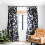 Miho mini floral garden 84" x 50" Single Panel Blackout Window Curtain - Deny Designs
