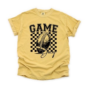 Simply Sage Market Women's Retro Football Game Day Short Sleeve Garment Dyed Tee - 1 of 4