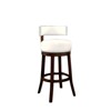 Bar Chairs 2pc 25" Supported On Rich Dark Wooden Legs The Fabric Padded Seats And Backrests Provide Comfortable Seating Dark Oak / White - 2 of 4