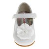 Josmo Baby Girls' Mary Jane Flats with Flower Detail: Non-Slip Soft Sole Newborn Infant Toddler First Walker Crib Dress Shoes - 4 of 4