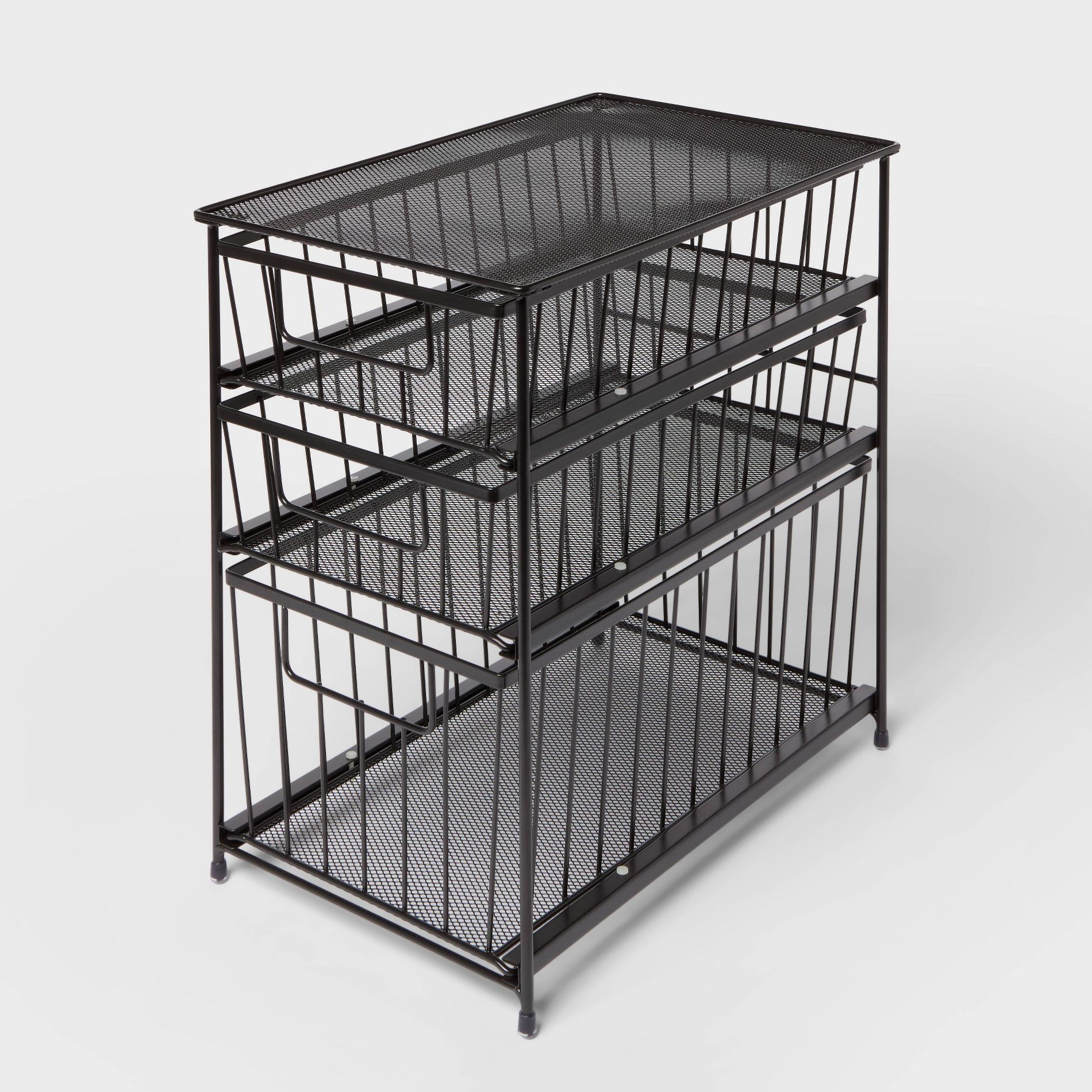 Wire 3 Drawer Organizer Black - Brightroom™