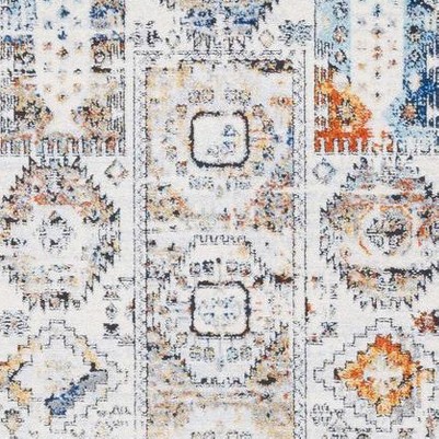 ivory grey/blue rust
