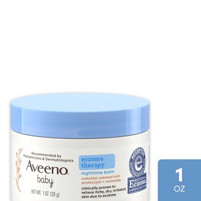 Aveeno Baby Eczema Therapy Nighttime Moisturizing Balm Soothes Relieves Dry Itchy Skin 1oz Target