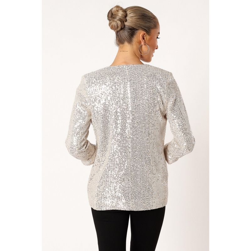 Petal and Pup Womens Camille Sequin Blazer, 3 of 7