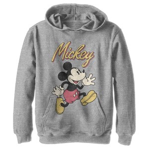 Boy's Disney Mickey Mouse Retro Running Pull Over Hoodie - 1 of 4