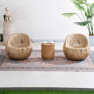 Moda Furnishings 3 - Piece Terrafab Patio Outdoor Conversation Set With Ice Bucket - 1 of 4