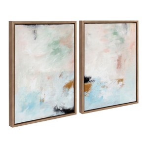 Kate and Laurel Sylvie Foggy Ice Forest l and II Framed Canvas Art Set by Nikita Jariwala - 1 of 4