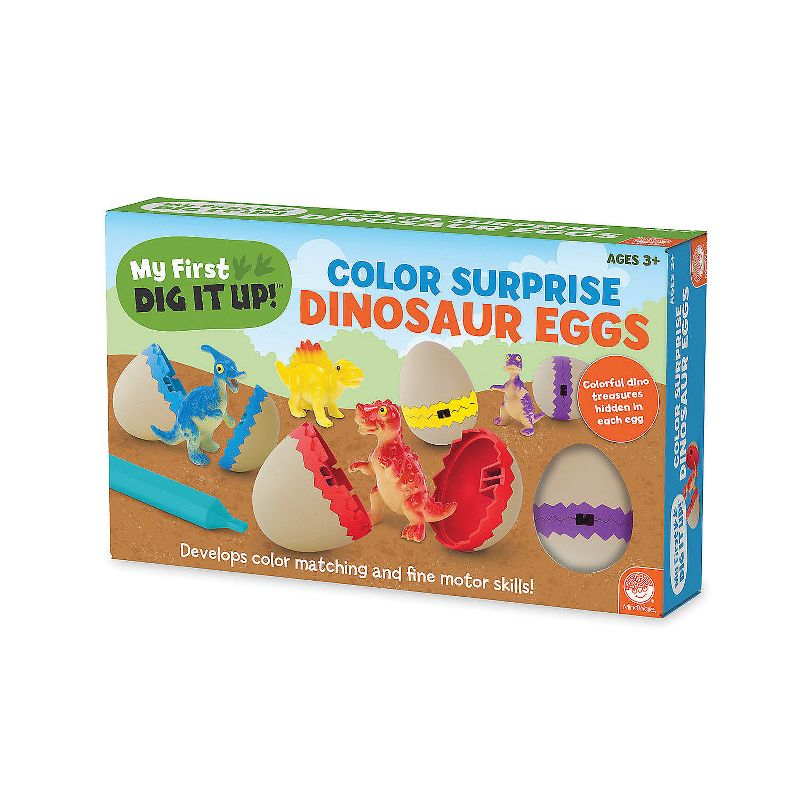 MindWare My First Dig It Up! Color Surprise Dinosaur Eggs Excavation Kit - 17 Piece Kit, 1 of 5