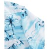 Men's Hawaiian Shirt Short Sleeve Linen Button Down Shirts Casual Floral Printed Beach Shirts with Pocket - 3 of 4