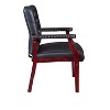 Ivy League Side Chair Black - Regency: Mahogany Frame, Brass Trim, Vinyl Upholstery - 2 of 4