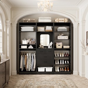 Besiost Closet System Set with Drawers, Freestanding Wardrobe Armoires with Shoe Racks - 1 of 4