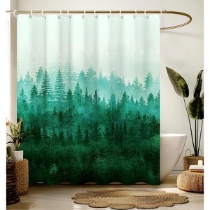 Shower Curtain for Bathroom Stall Modern Cute Aesthetic Washable Decorative Girly Print Design 70.8x70.8 Inch - 1 of 1