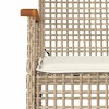 vidaXL Garden Dining Set Beige PE rattan 3 Piece Set - 31.5" table length Chair 2 - 4 of 4
