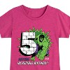 Girls' - Marvel - Hulk Incredible Birthday 5 Fitted Short Sleeve Graphic T-Shirt - 2 of 4