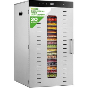NutriChef 20-Shelf Stainless Steel Food Dehydrator with Digital Timer and Temperature Control NCFD2SHELF - 1 of 4