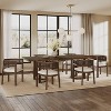 Christopher Knight Home Braxton 7pc Modern Rubberwood and Upholstered Dining Set Beige/Walnut - 2 of 4