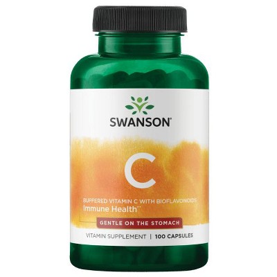 Swanson Buffered Vitamin C with Bioflavonoids 500 mg 100 Capsules.
