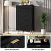 5/6/7 Drawer Fluted Dresser for Bedroom, Modern Chest with Gold Handles, Wood Storage Organizer for Living Room, Hallway, or Closet - 4 of 4