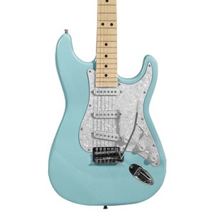 Sawtooth ES Series Electric Guitar, Daphne Blue Electric Guitar with 3 Ply Pearl White Pickguard - 1 of 4