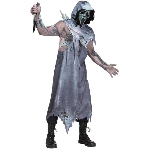 Men's Scream Ghost Face Black Outfit with Mask Halloween Costume