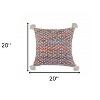HomeRoots 20" X 20" Red Green Blue Yellow And Orange Polyester Geometric Zippered Pillow - 3 of 4