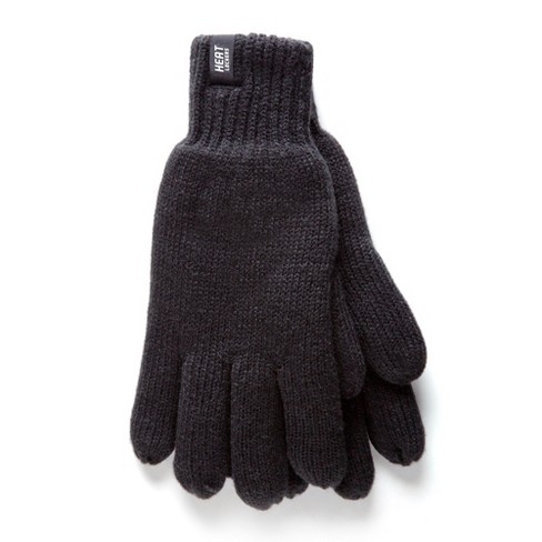 Men's Flat Knit Gloves | Size Medium/Large - Black