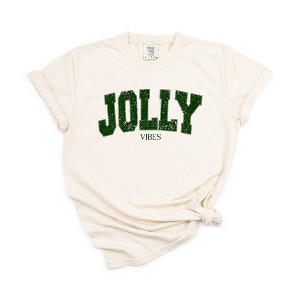 Simply Sage Market Women's Jolly Vibes Grunge Short Sleeve Garment Dyed Tee - 1 of 2