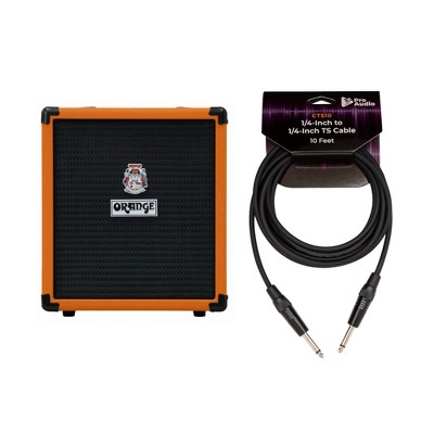 Orange Amps Crush Bass 25 Guitar Combo Amplifier with TS Guitar Cable Bundle