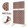 1-Piece 46.8in.W x 71.37in.H Brown Flower Shaped Metal Outdoor Privacy Screen Decorative Art Panel - 4 of 4