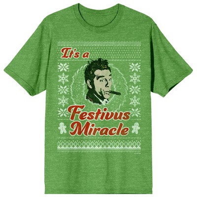 Seinfeld It's A Festivus Miracle Fairisle Kramer Crew Neck Short Sleeve ...