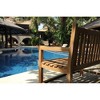 Decksplore Solid Teak Garden Bench Curved Backrest Arch Armrest All Weather 2 Seater for Patio Park Yard - 4 of 4