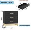 3-Drawer Dresser for Bedroom & Closet Slim Tall Chest w/ Soft-Close Glides, Anti-Tip Kit | 28.7" H Space Saving Storage Organizer - 2 of 4