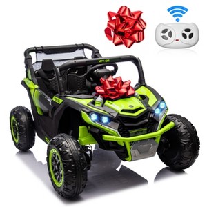 JOYRACER 24 Volt 4X4 Ride on Toys with 2 Seat, 600W Power UTV Car 4 Wheeler for Big Kids with Remote Control, Storage, 3 Speeds, Bluetooth Music - 1 of 4