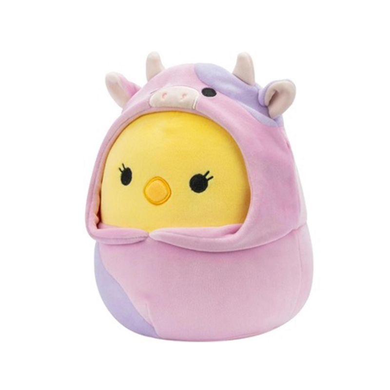 Squishmallows Easter Squad 5 Inch Plush | Aimee the Chick in Cow Hoodie, 3 of 9