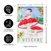 Evergreen Chickadee and Winter Moire Garden Flag 12 x 18 Inches Indoor Outdoor Decor - 4 of 4