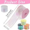 5 Rolls 10 Yard Shimmer Sheer Organza Ribbons 1.5 Inch Wide Laser Wired Edge Ribbon 5 Colors Chiffon Ribbon for DIY Crafts Gift Sewing Making Floral - 2 of 4
