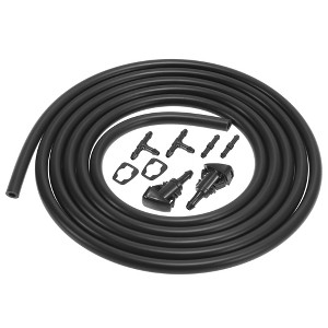 Unique Bargains Front Windshield Washer Nozzle Sprayer Kit for Dodge Grand Caravan with Hose Connector - Black Pack of 2 - 1 of 4