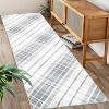 Washable Rug, Soft Low Pile Plaid Area Carpet, Non Slip Accent Throw Rug for Living Room Bedroom Dining Room Playroom Farmhouse - 2 of 4