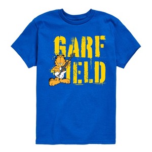 Boys' - Garfield - Grunge Short Sleeve Graphic T-Shirt - 1 of 4